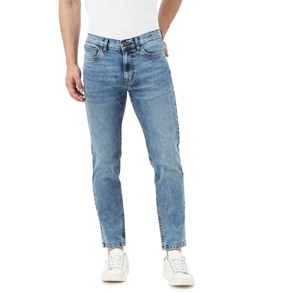 INKD Men’s Regular Fit Jeans – Mid-Rise | Cotton Blend | Stretchable Fabric | Classic 5 Pocket Styling
