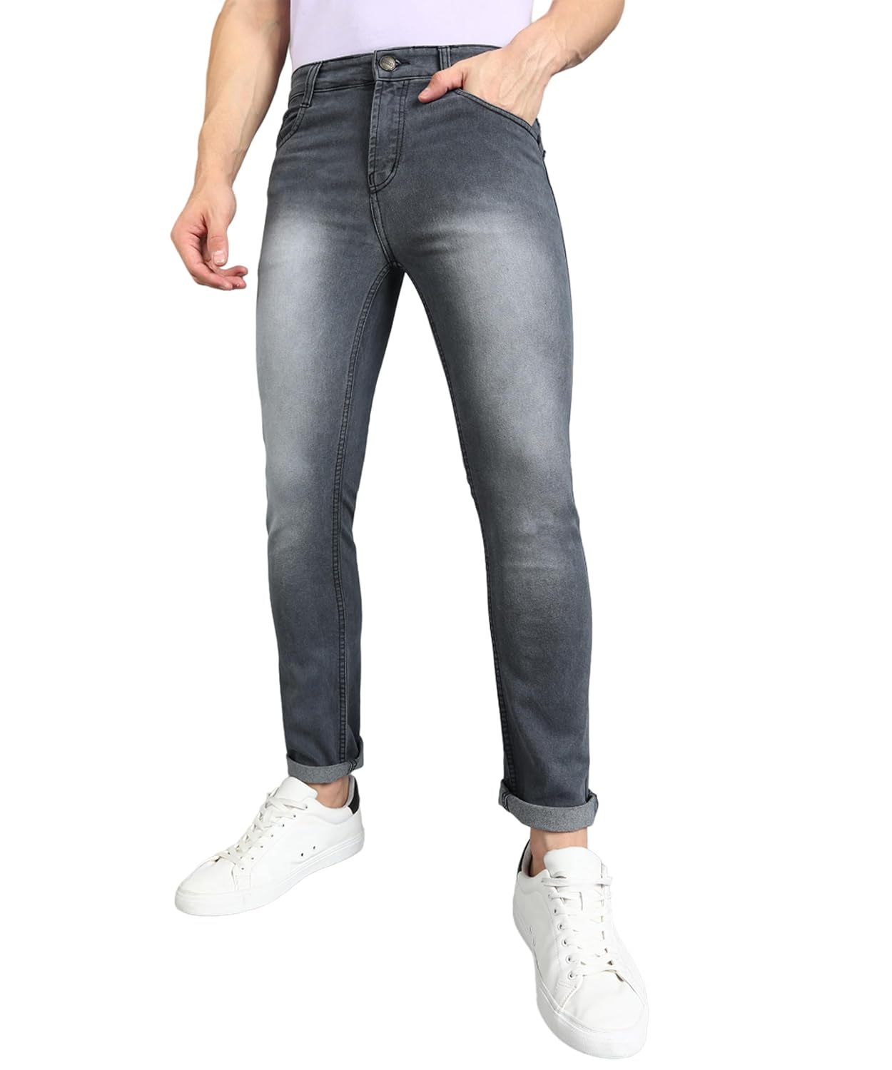 Urbano Fashion Men’s Slim Fit Mid Rise Jeans