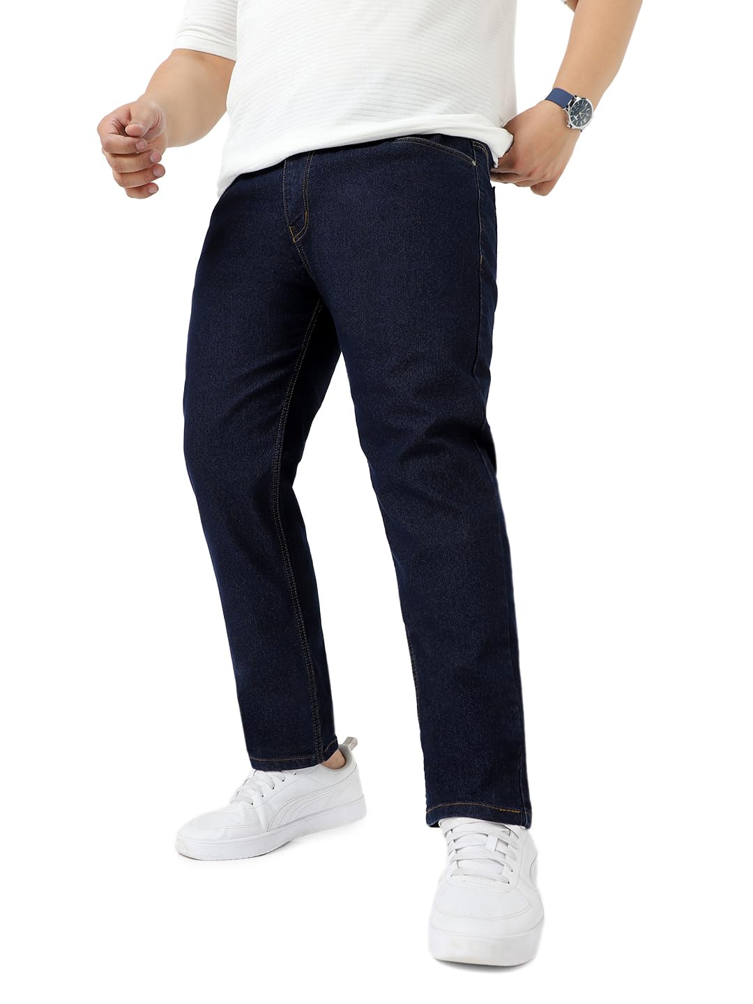 Urbano Plus Men’s Regular Fit Mid Rise Jeans
