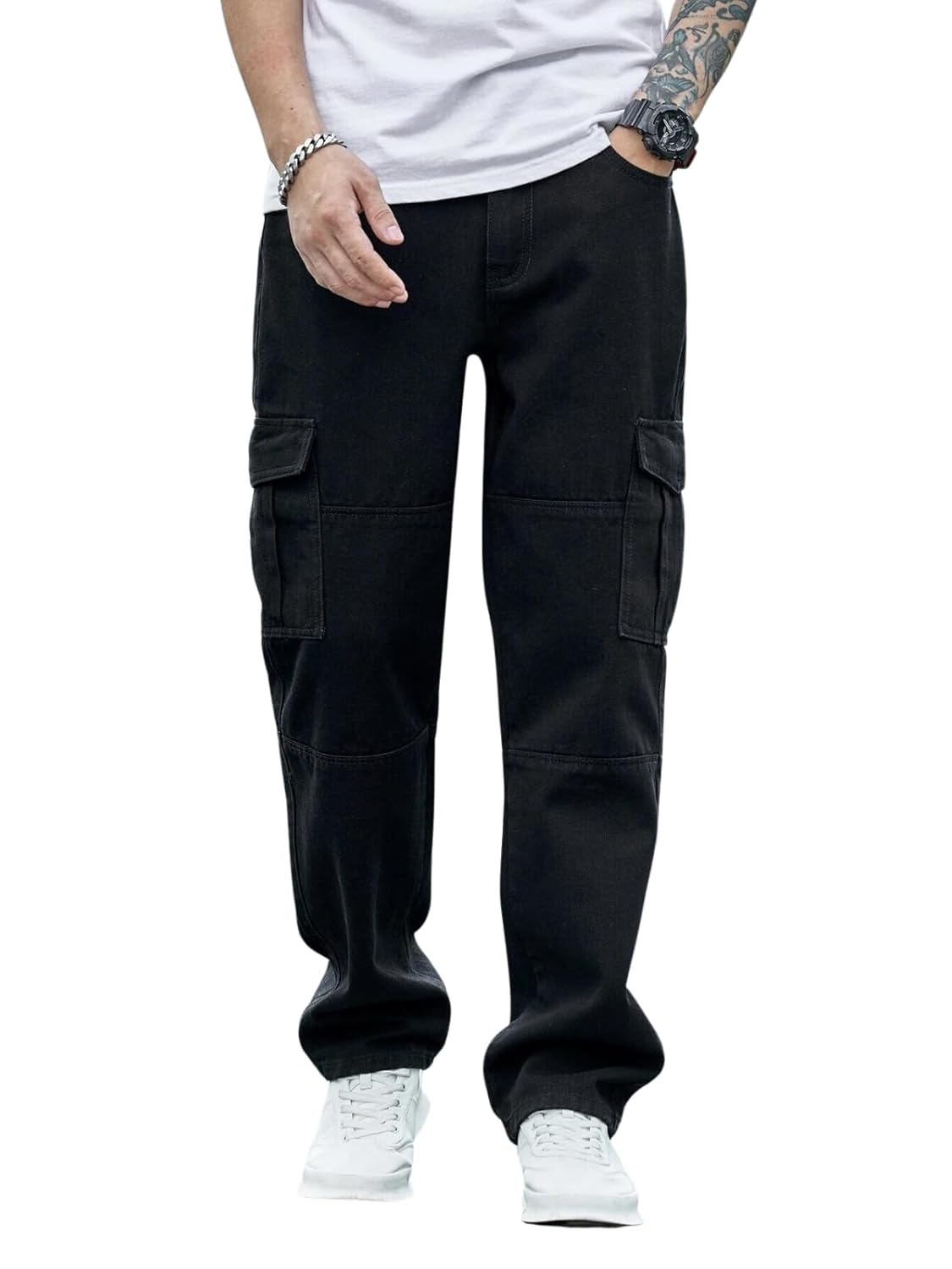GRECIILOOKS Jeans for Men | Men Jeans | Cargo Jeans for Men | Jeans Pant for Men | Baggy Jeans for Men | Jeans for Men Loose Fit | Cotton Jeans for Men