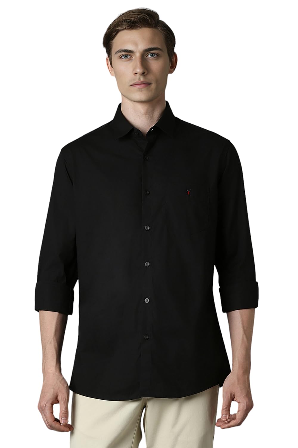 Louis Philippe Men’s Cotton Slim Fit Shirt Louis Philippe Men’s Cotton Slim Fit Shirt