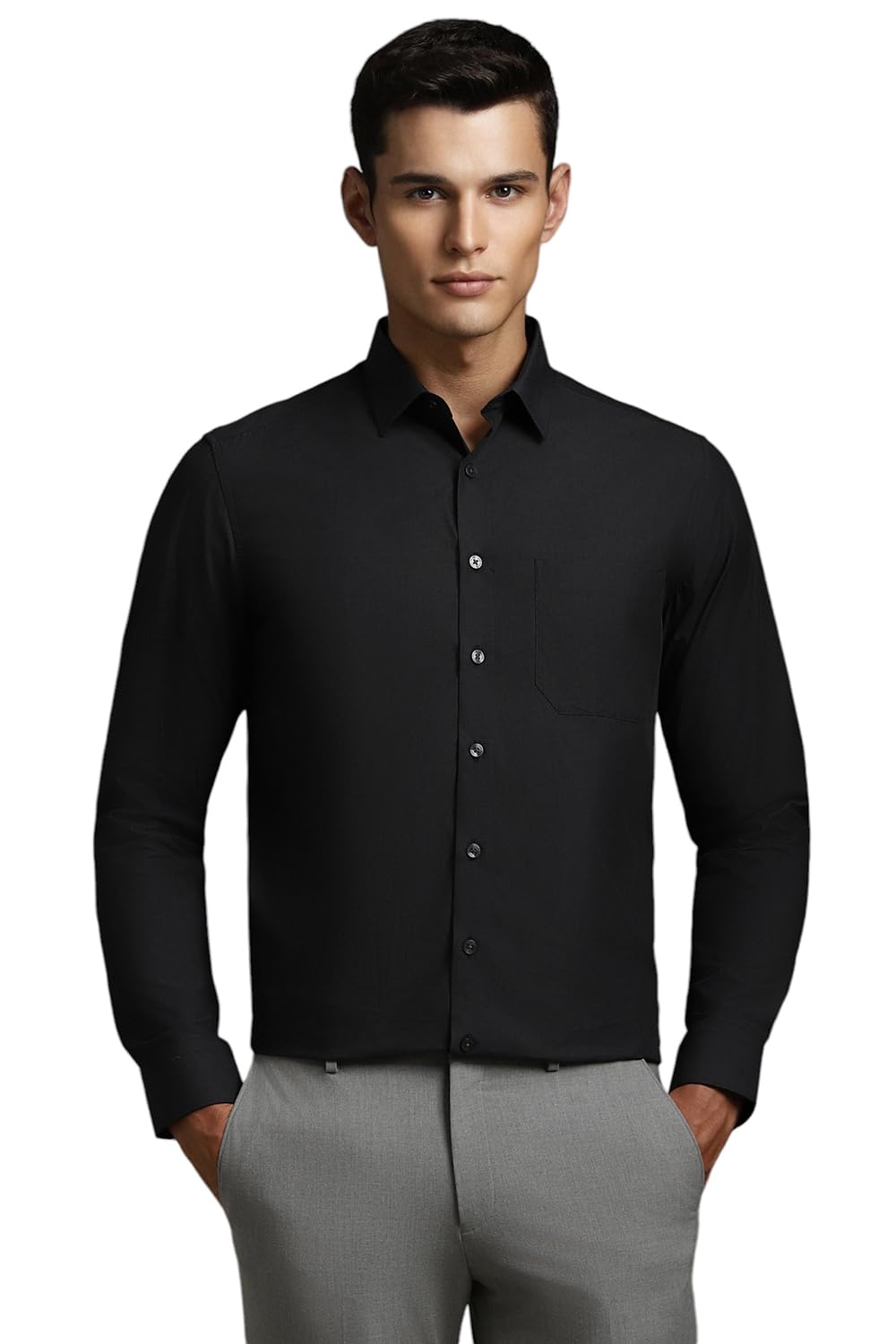 Louis Philippe Men’s Cotton Slim Fit Shirt Louis Philippe Men’s Cotton Slim Fit Shirt