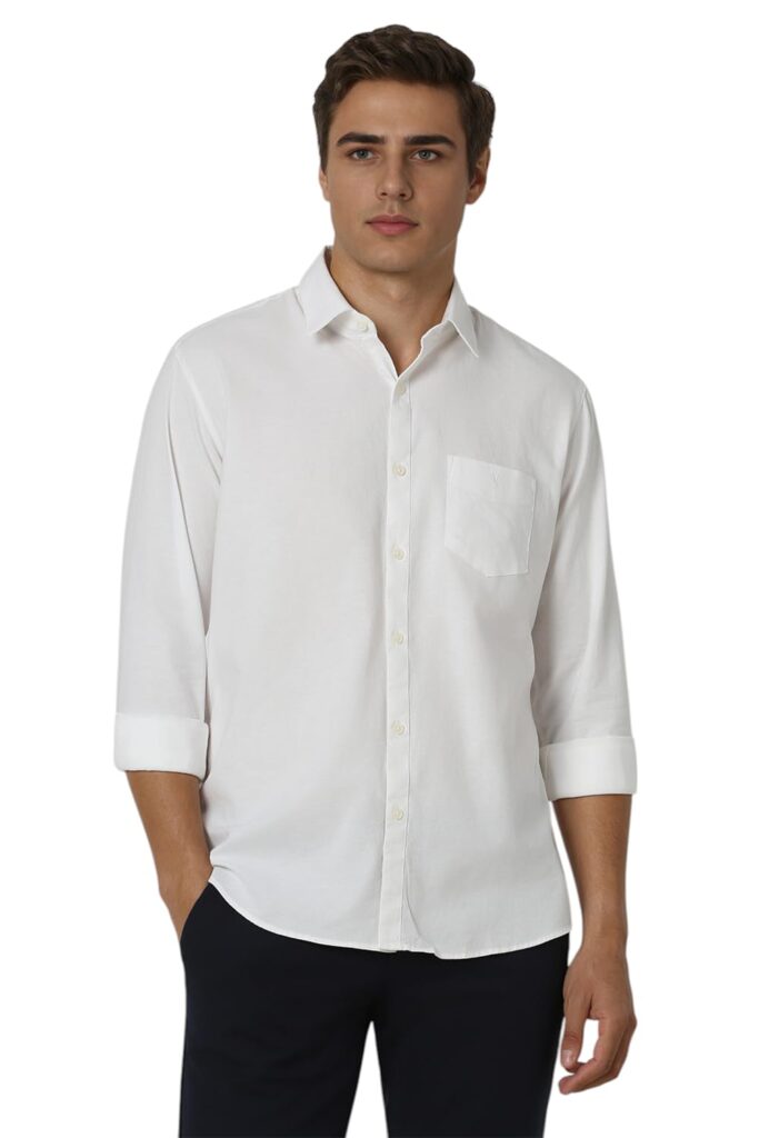 Van Heusen Solid Casual Shirt for Men| Premium Cotton| Full Sleeves| Slim Fit |Breathable Fabric Van Heusen Solid Casual Shirt for Men| Premium Cotton| Full Sleeves| Slim Fit |Breathable Fabric
