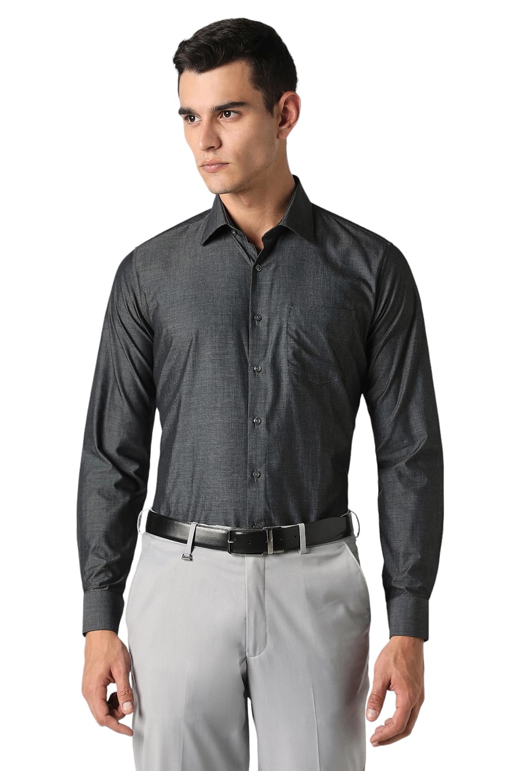 Van Heusen Solid Formal Shirt for Men| Premium Cotton| Full Sleeves| Slim Fit |Breathable Fabric