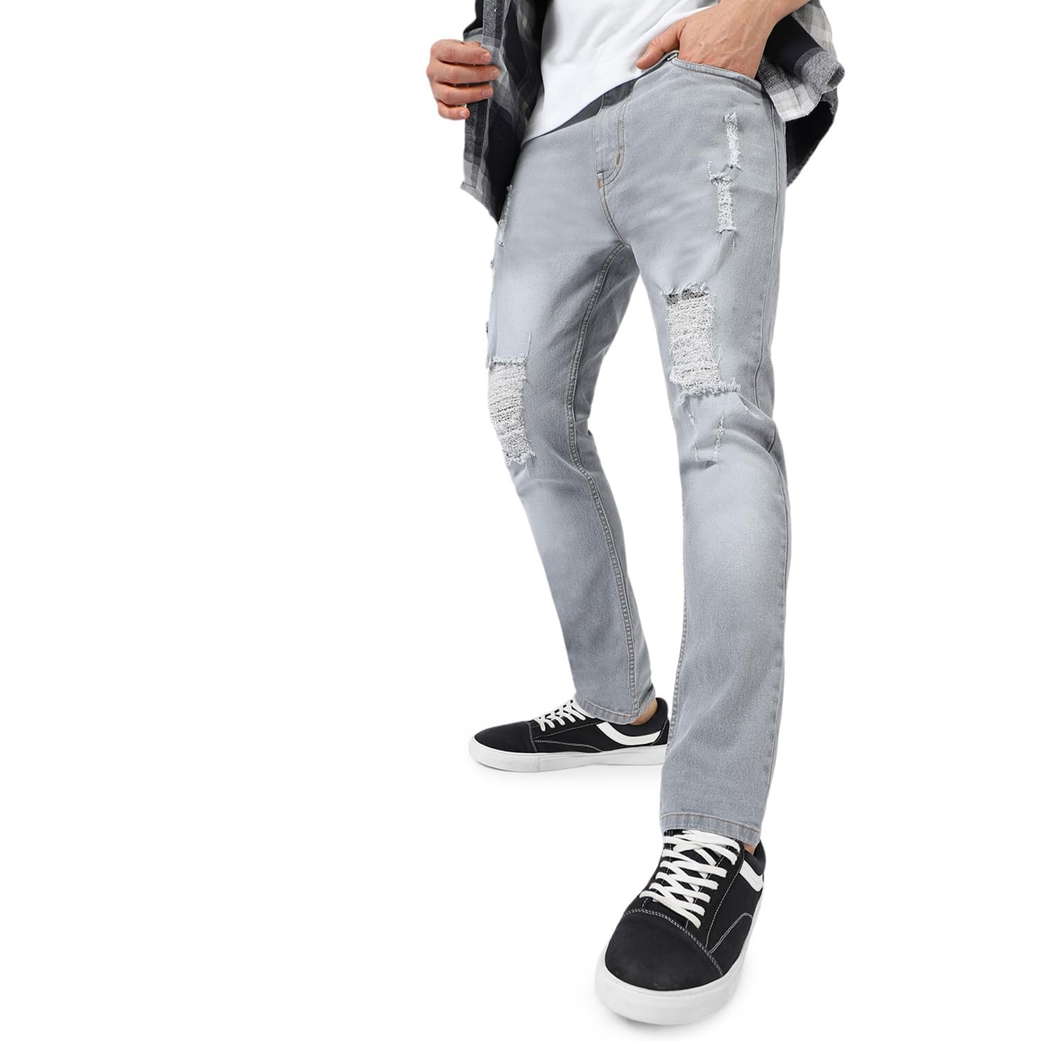 Urbano Fashion Men’s Slim Fit Mid Rise Jeans