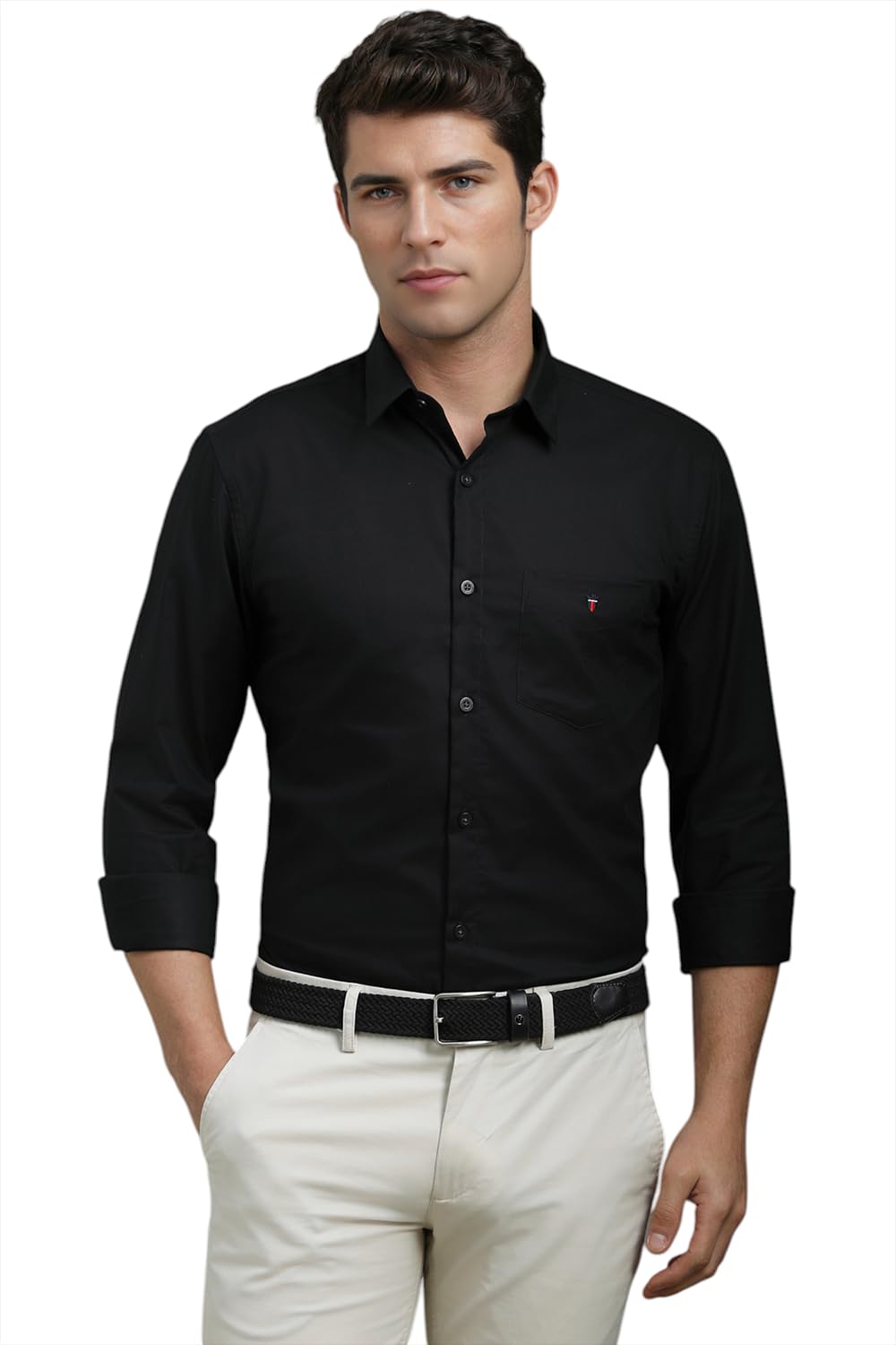Louis Philippe Men’s Solid Slim Fit Shirt