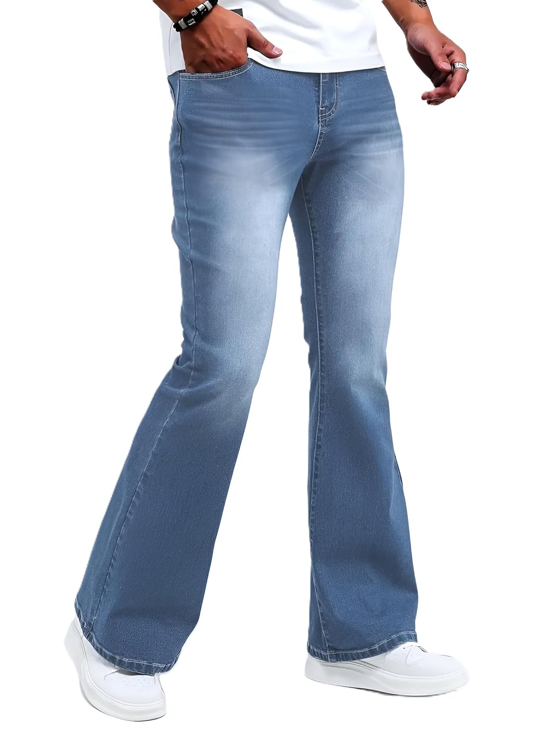 Ben Martin Men’s Wide Leg Fit High Rise Jeans