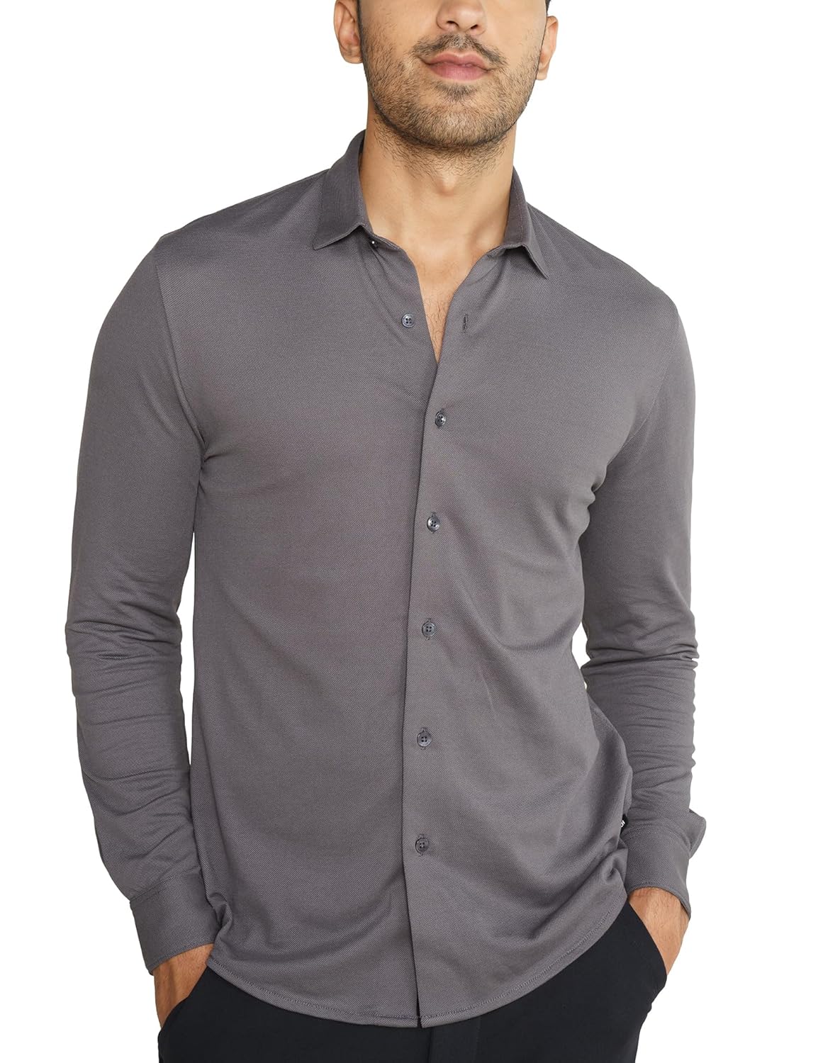 DAMENSCH Men’s Constant Cotton Thermoregulating Pique Full Regular Fit Shirts