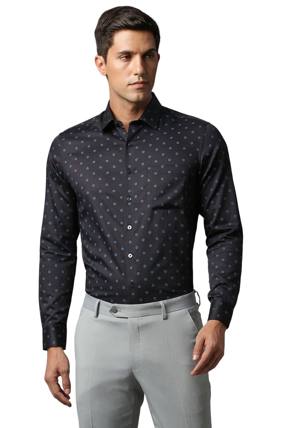 Louis Philippe Men’s Cotton Slim Fit Shirt Louis Philippe Men’s Cotton Slim Fit Shirt