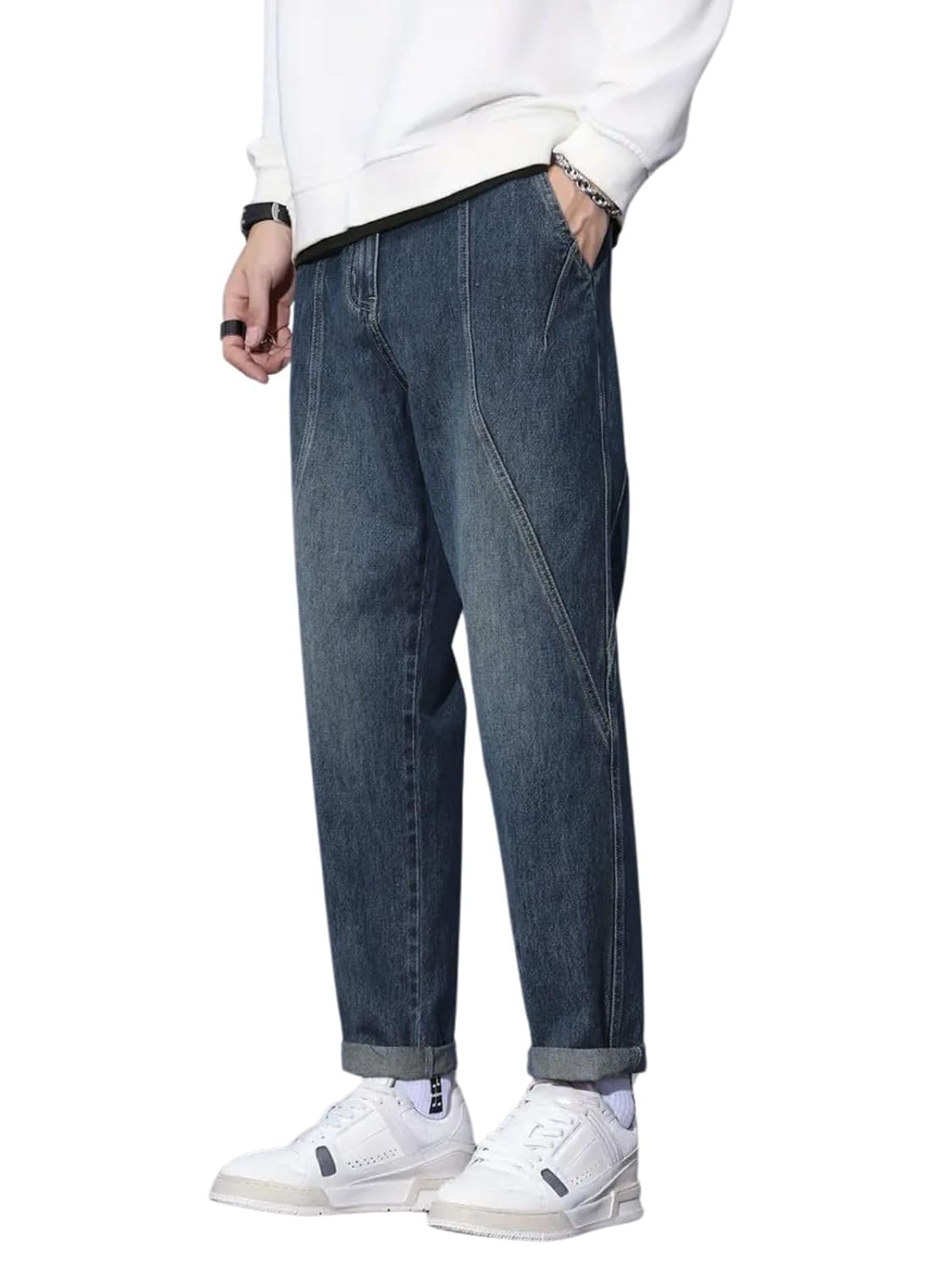 GRECIILOOKS Men Jeans | Men Pants | Denim Jeans | Baggy Jeans for Men | Loose FIT Jeans for Men | Stylish Jeans for Men