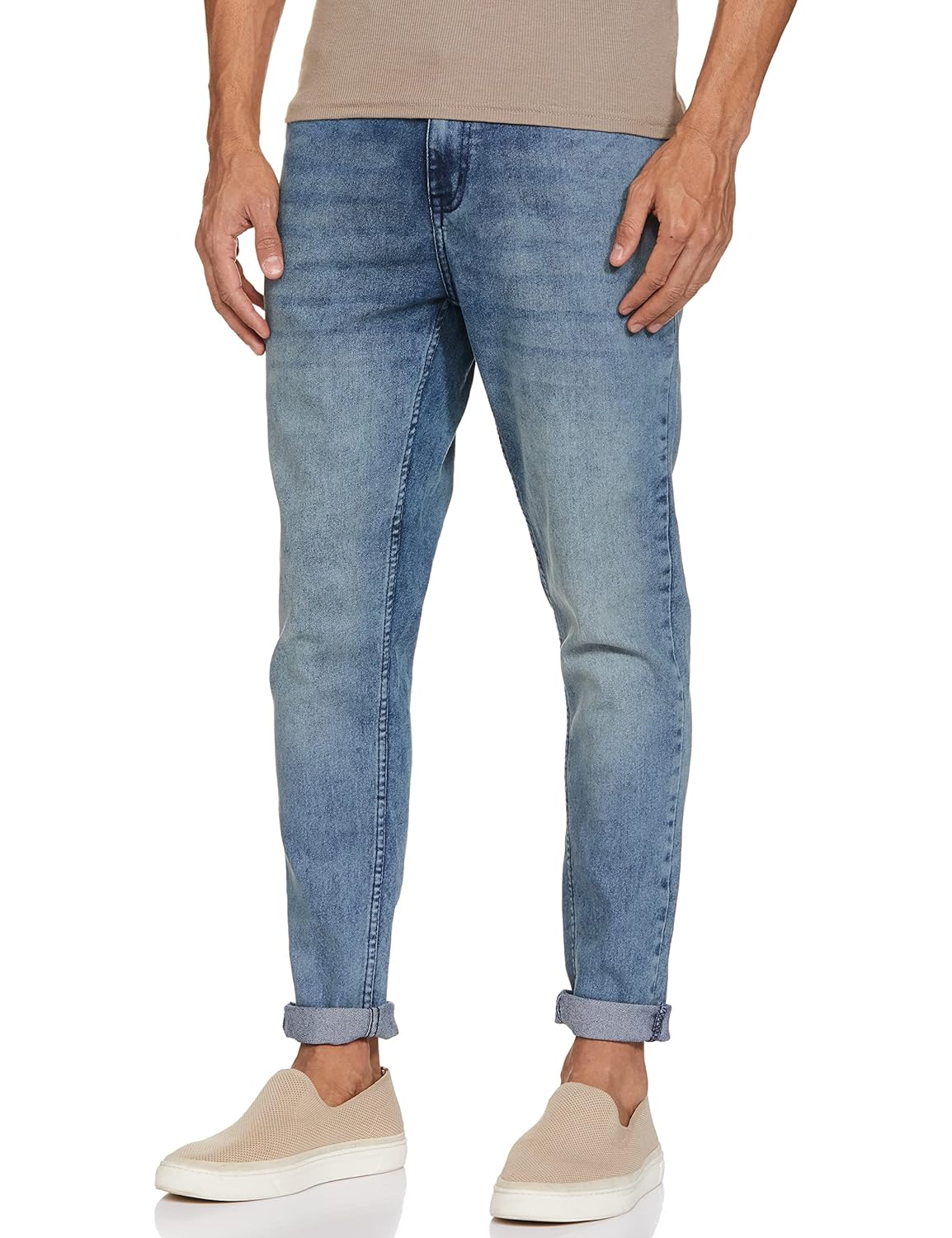 Amazon Brand – Symbol Men’s Stretch Fit Mid Rise Jeans