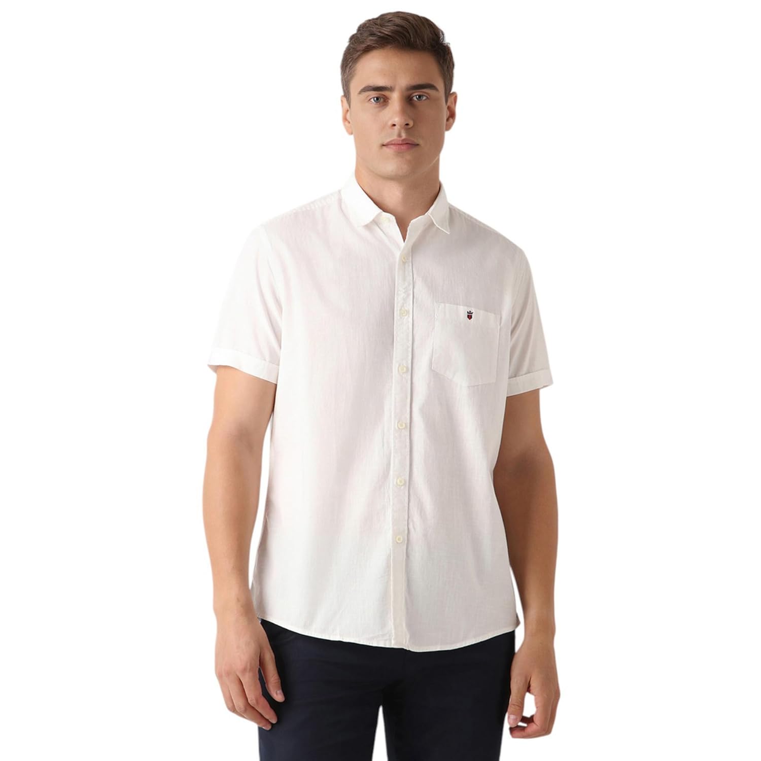 Louis Philippe Men’s Solid Slim Fit Shirt