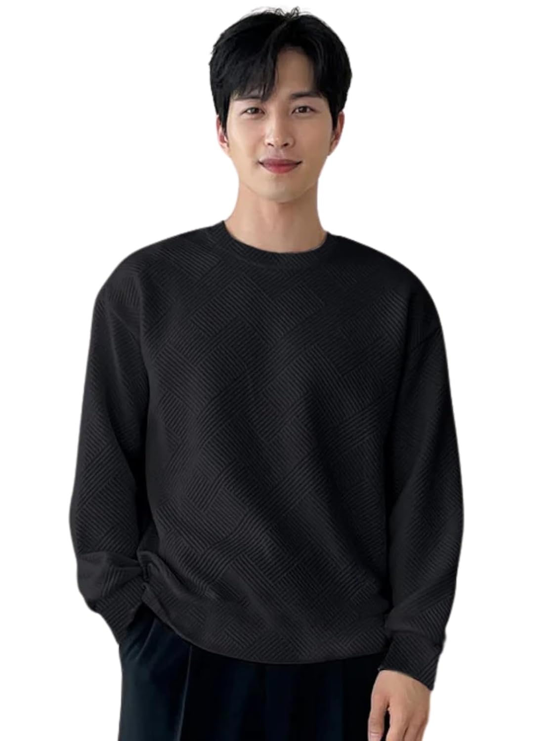 GRECIILOOKS Solid Regular Fit Plain Casual Stylish Latest | Full Sleeve T Shirt for Men