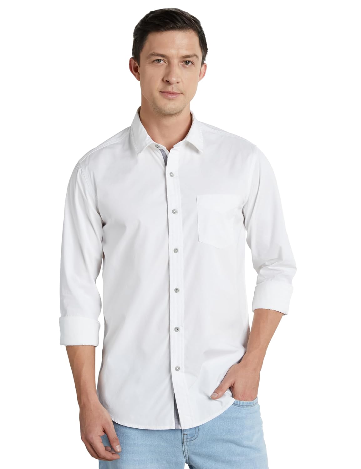 Symbol Premium Men’s Casual Cotton Poplin Shirt (Regular Fit)