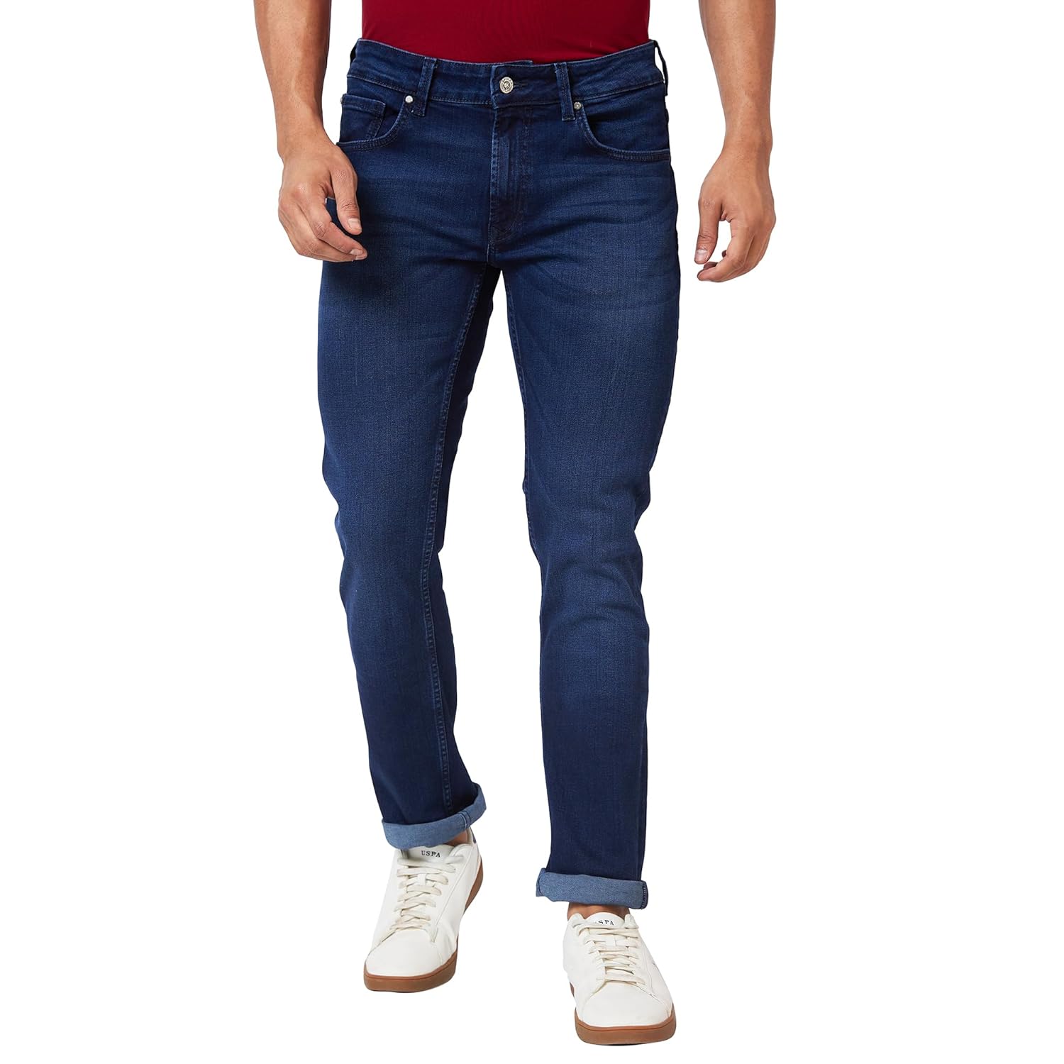 Spykar Mid-Rise Regular Fit Blue Jeans for Men Spykar Mid-Rise Regular Fit Blue Jeans for Men