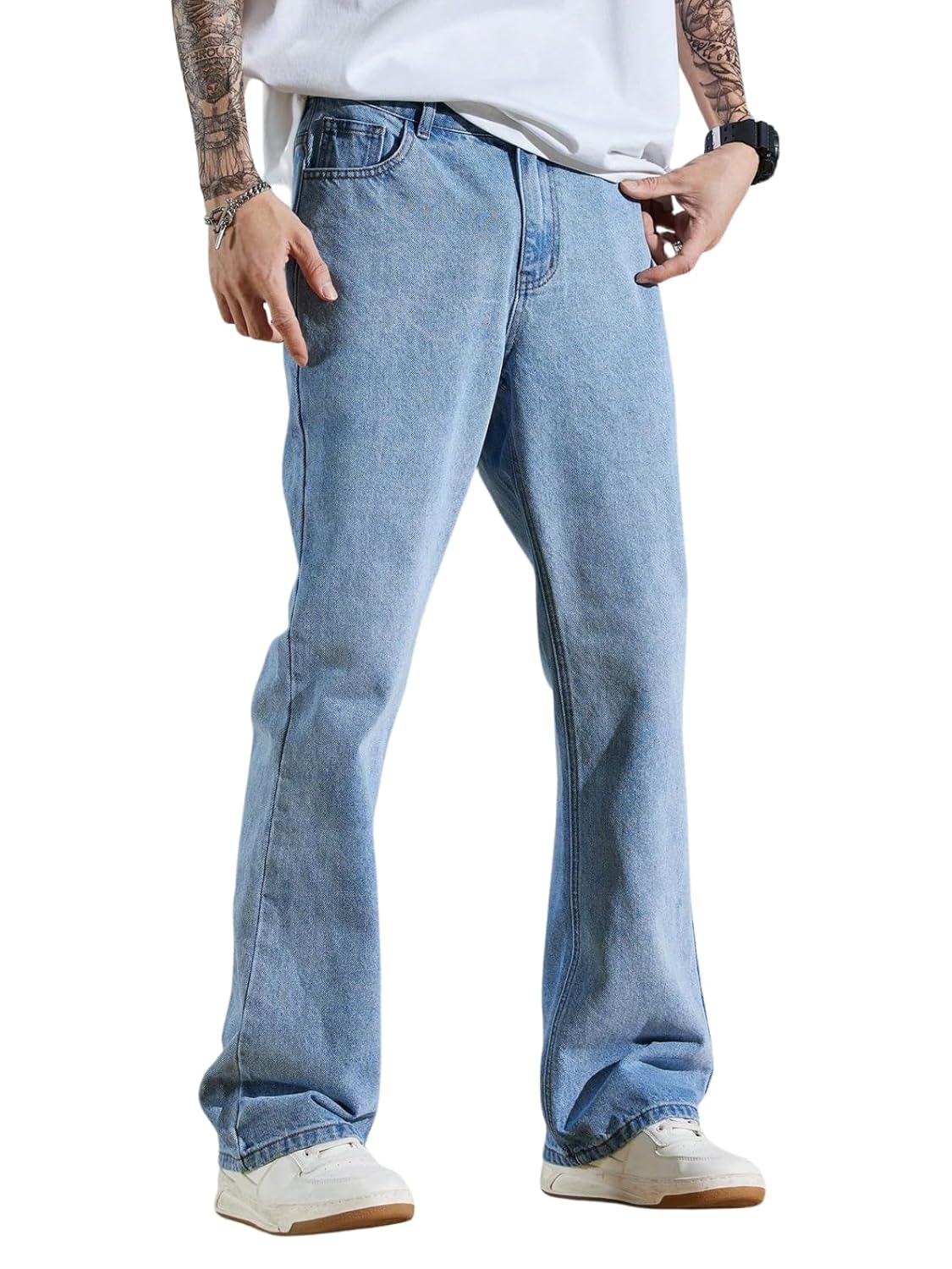 GRECIILOOKS Men’s Loose Low Rise Jeans