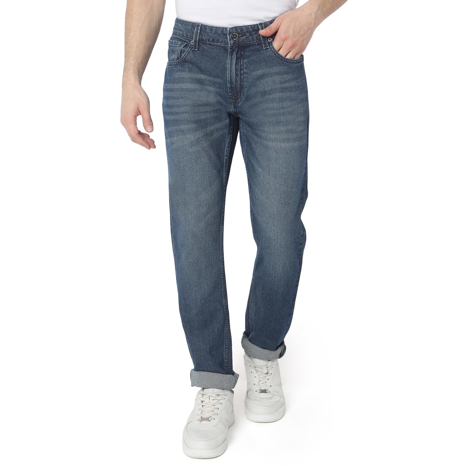 Spykar Men’s Regular Fit Mid Rise Jeans Spykar Men’s Regular Fit Mid Rise Jeans
