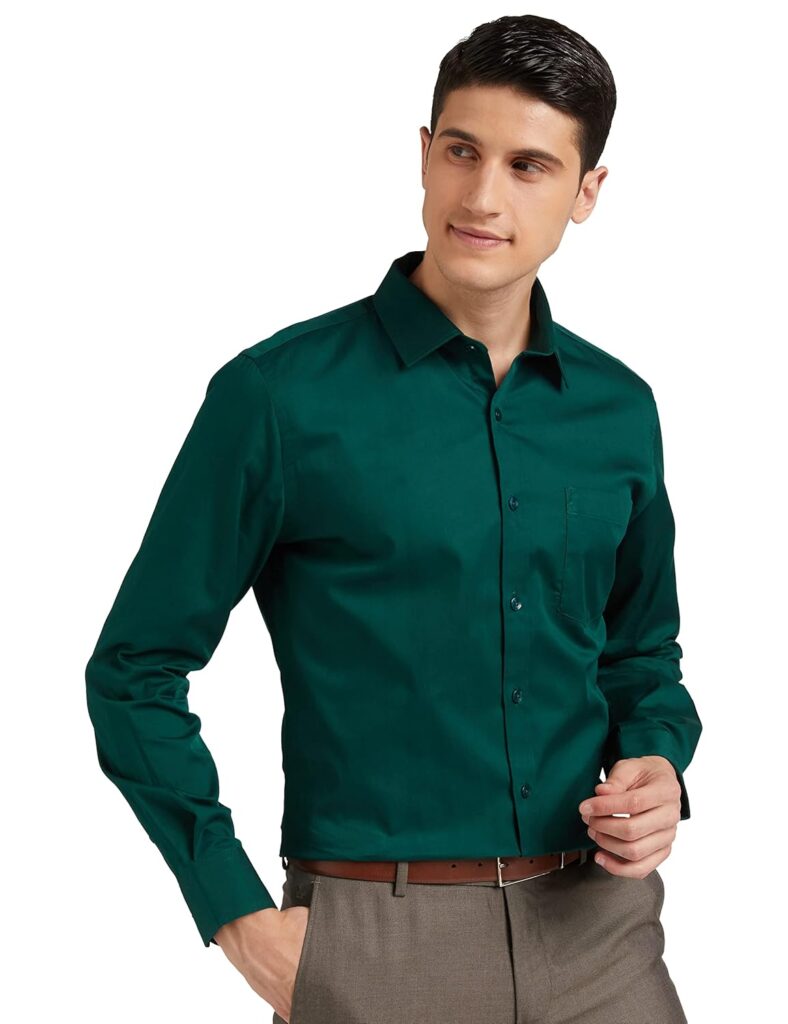 Amazon Brand – Symbol Men’s Solid 100% Cotton Slim Fit Formal Shirt