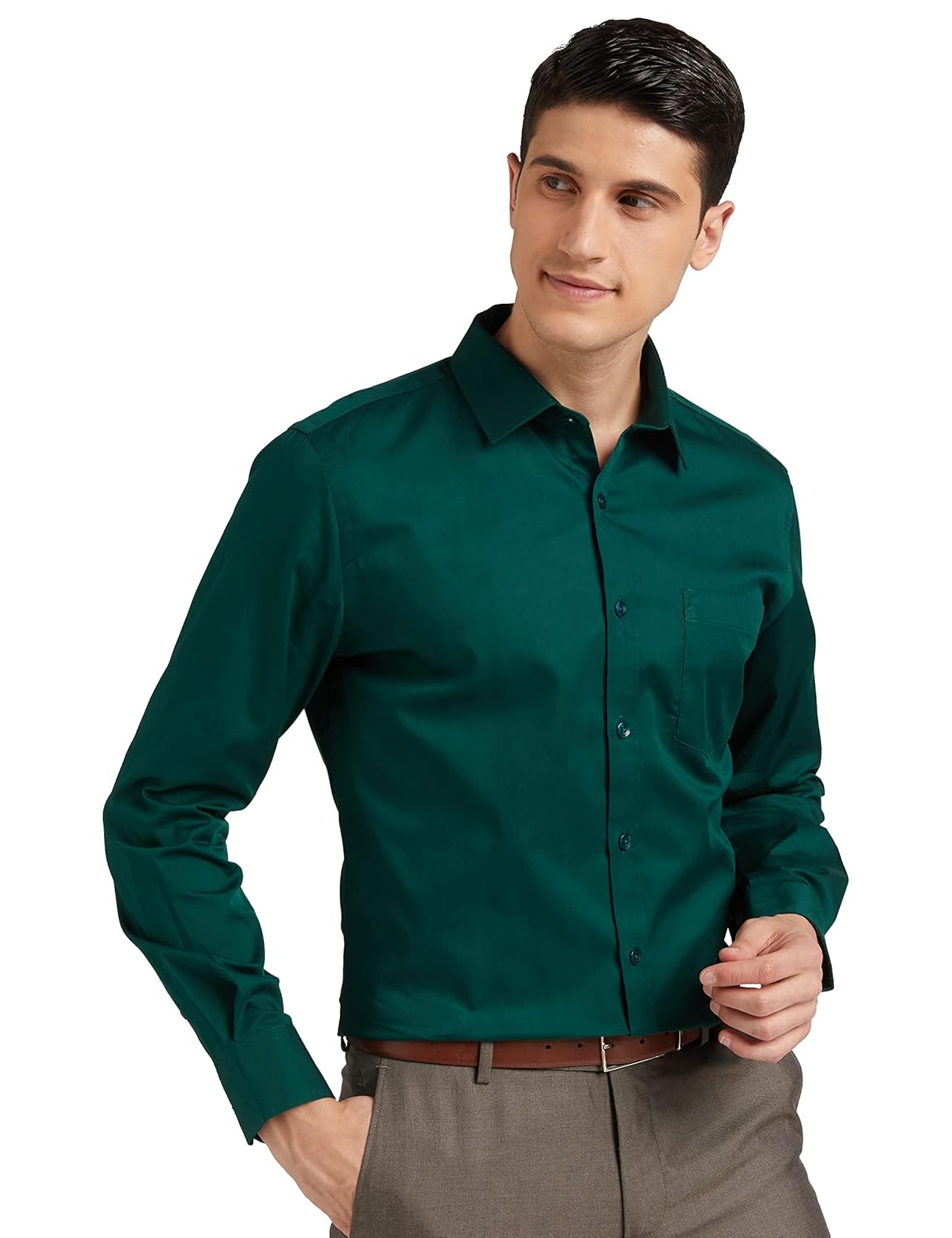 Amazon Brand – Symbol Men’s Solid 100% Cotton Slim Fit Formal Shirt