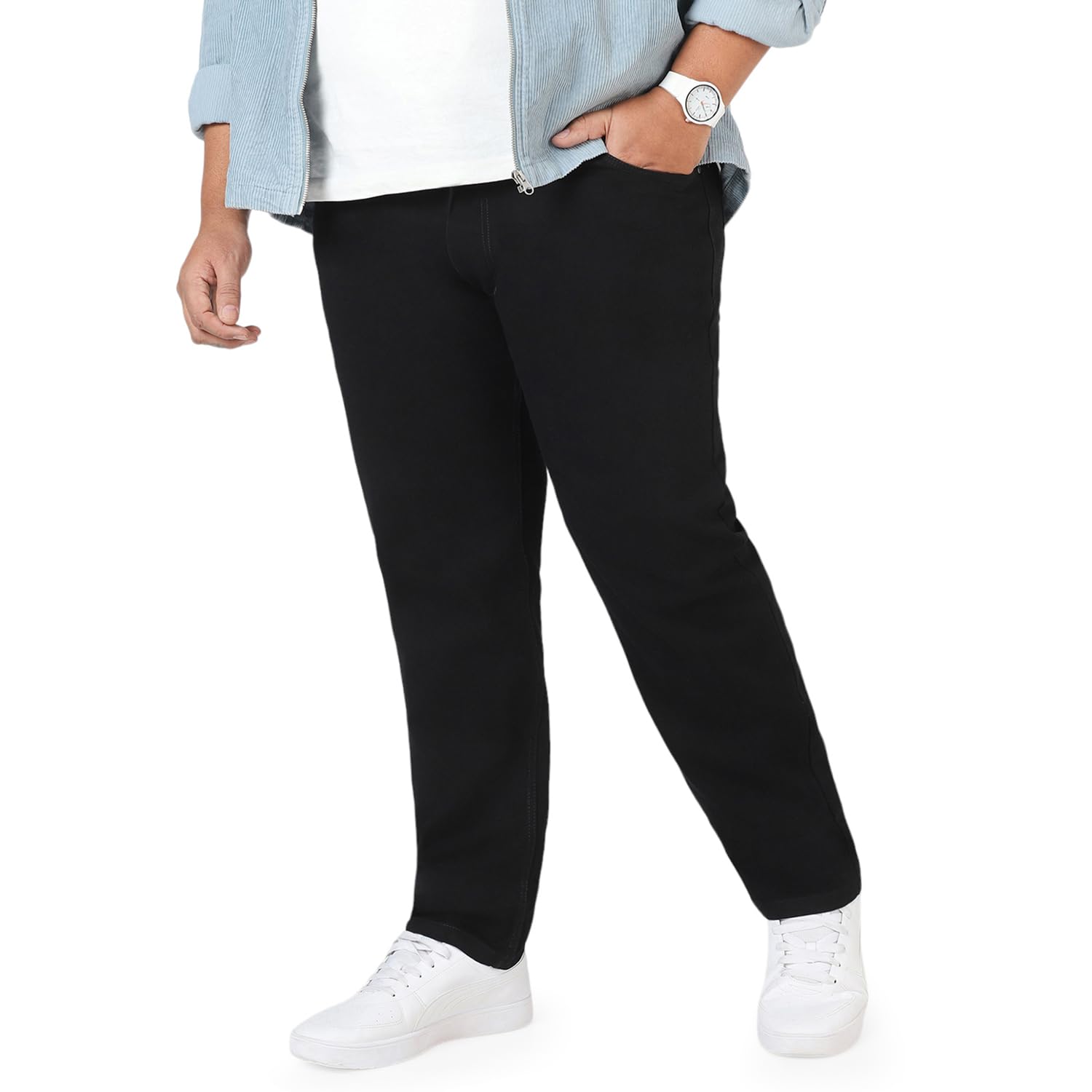 Urbano Plus Men’s Regular Fit Mid Rise Jeans
