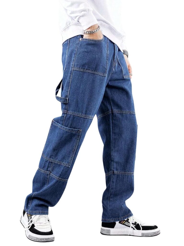 GRECIILOOKS Men’s Loose Low Rise Jeans