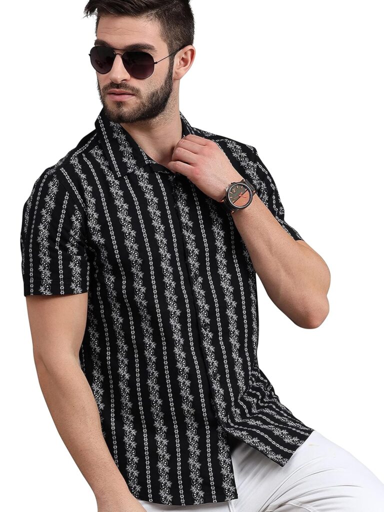IndoPrimo Men’s Solid Regular Fit Shirt