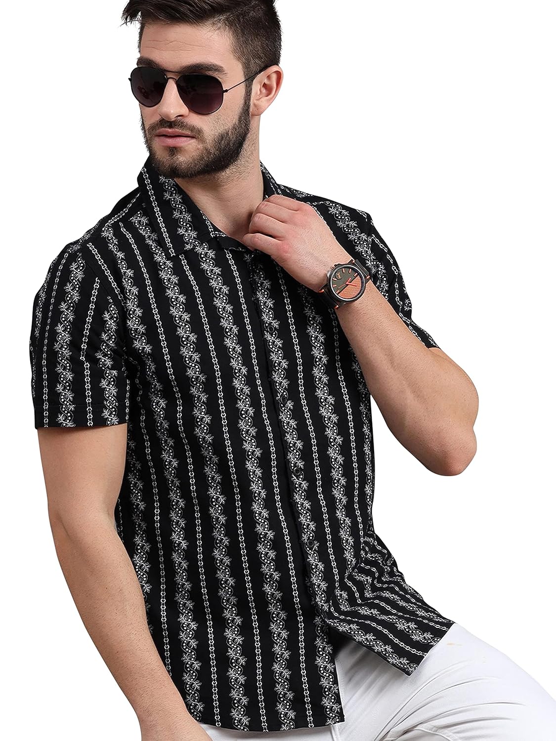 IndoPrimo Men’s Solid Regular Fit Shirt