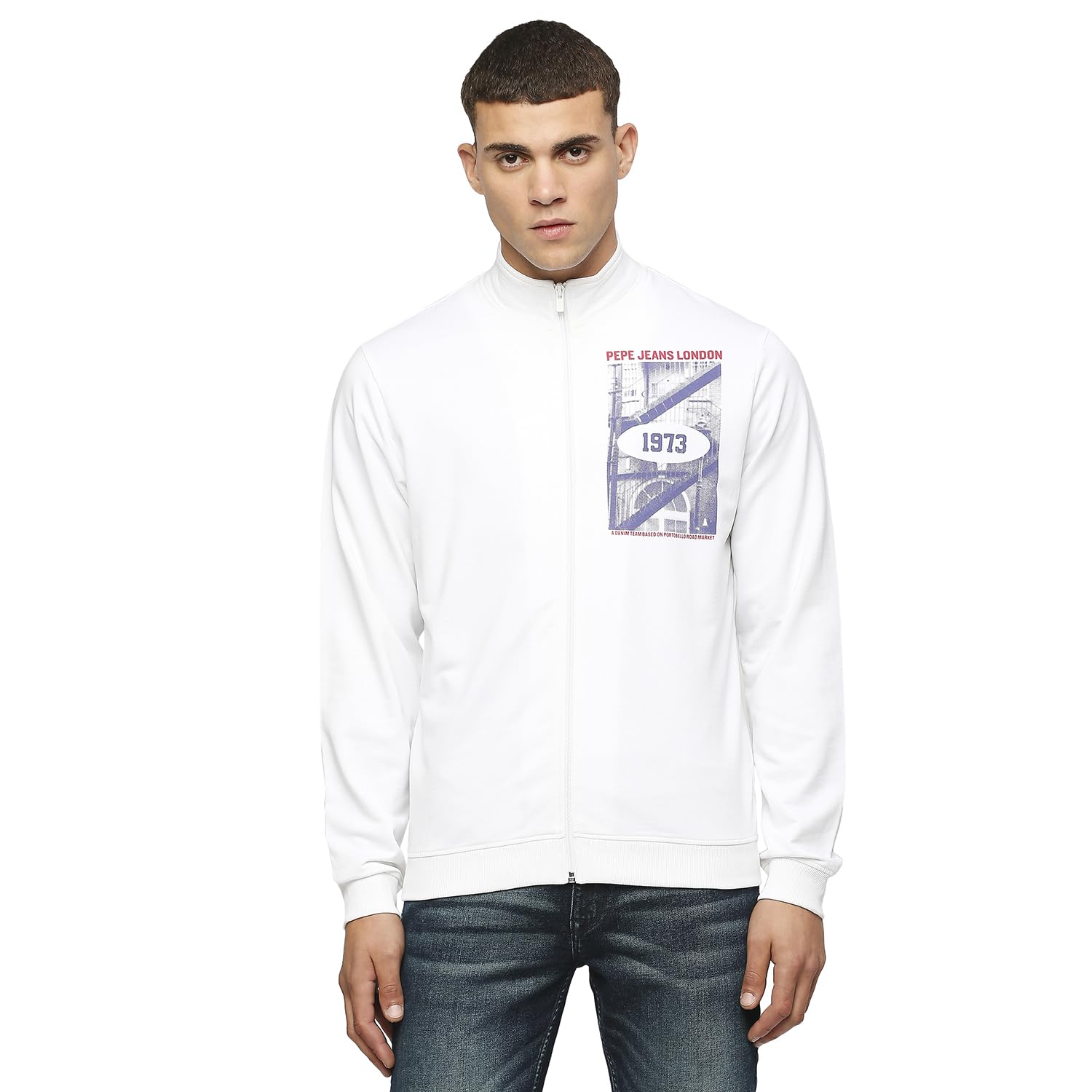 Pepe Jeans Men Cotton Round Neck Sweatshirt Pepe Jeans Men Cotton Round Neck Sweatshirt