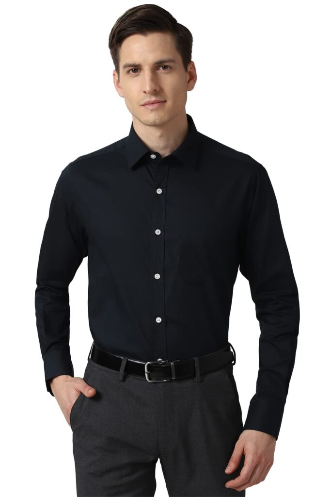 Peter England Men’s Solid Regular Fit Shirt Peter England Men’s Solid Regular Fit Shirt