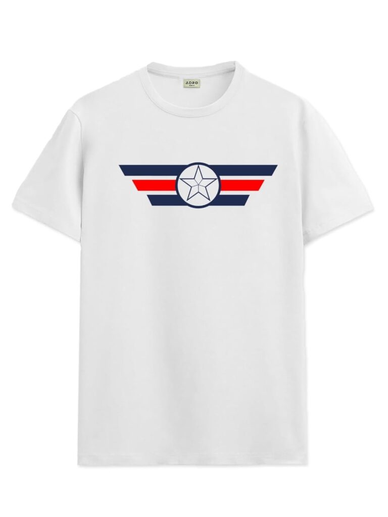 ADRO Tshirt for Men | Printed T Shirt for Men | 100% Cotton Regular Fit T-Shirt |Printed T Shirt