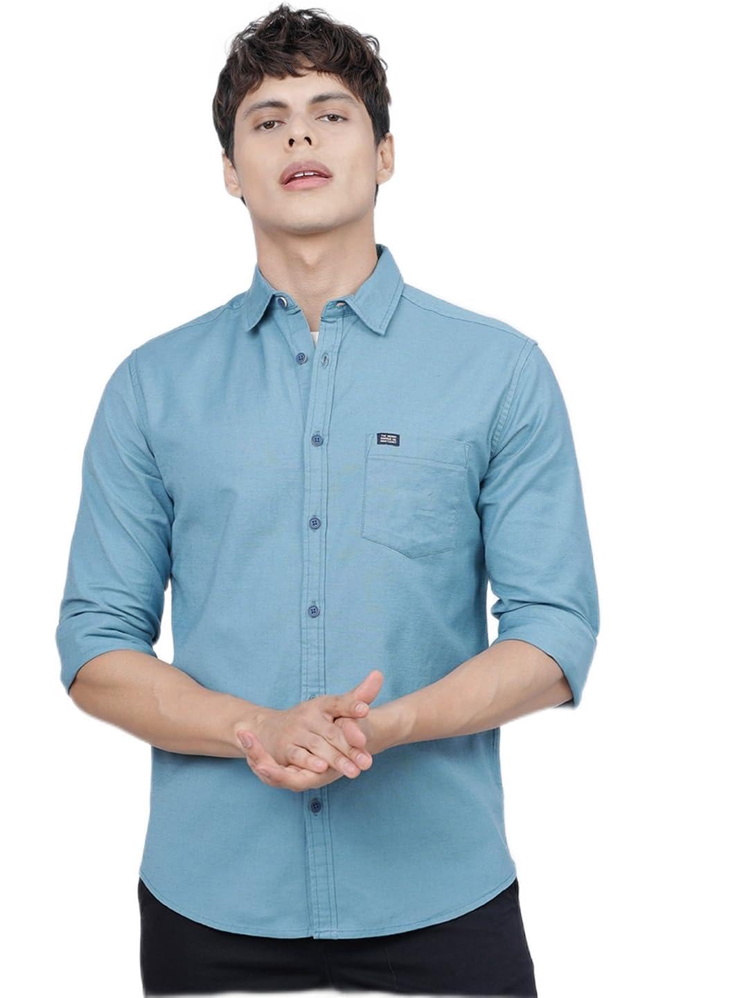 The Indian Garage Co Men’s Cotton Slim Fit Shirt The Indian Garage Co Men’s Cotton Slim Fit Shirt