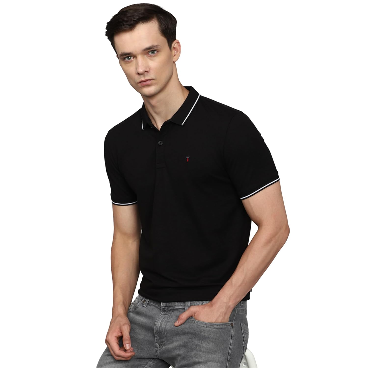 Louis Philippe Men’s Premium Solid Polo T-Shirt Slim fit with Color Fastness Louis Philippe Men’s Premium Solid Polo T-Shirt Slim fit with Color Fastness