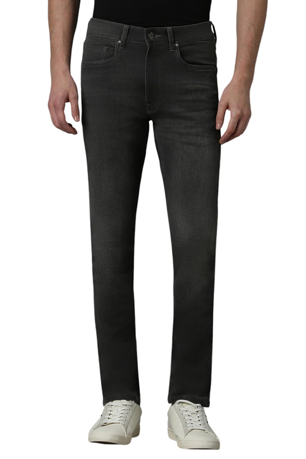 Louis Philippe Men’s Slim Fit Mid Rise Jeans