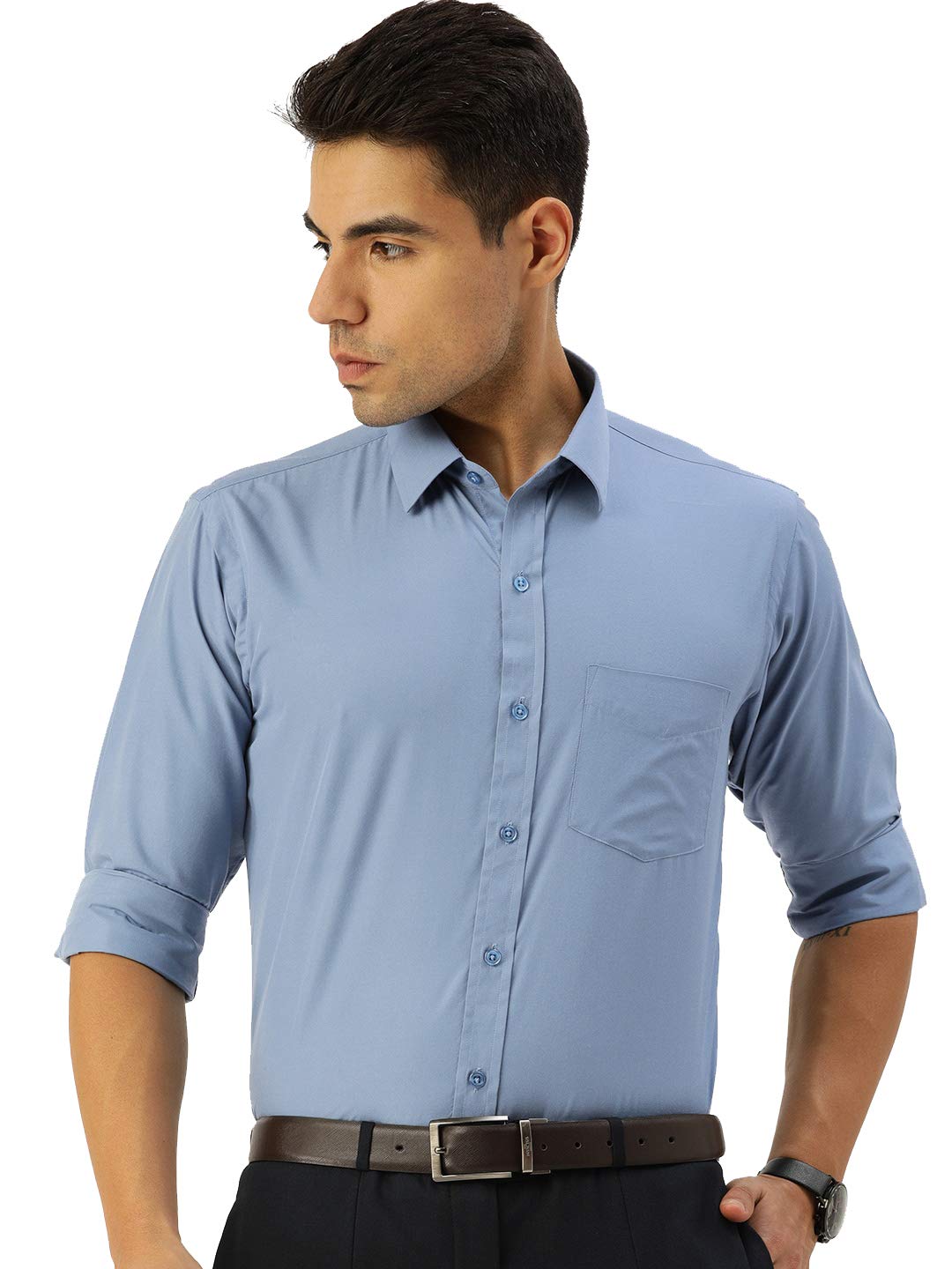 English Navy Men’s Dress Regular Fit Shirt