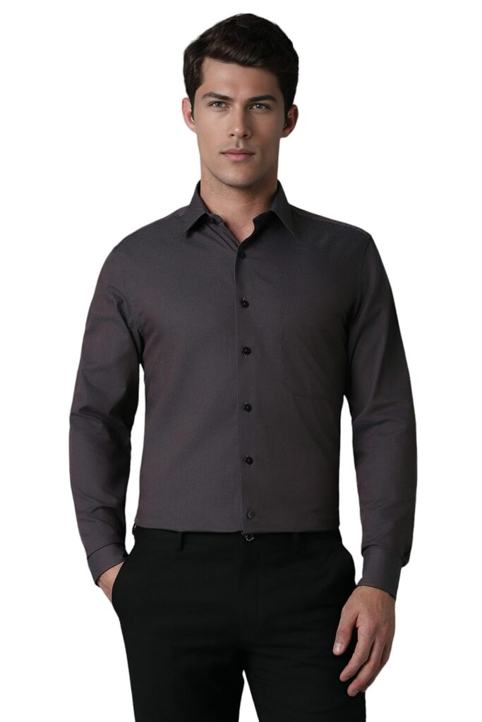 Louis Philippe Men’s Solid Slim Fit Shirt