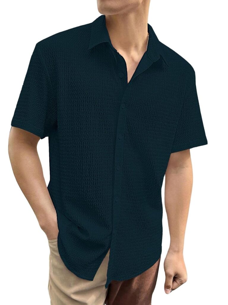 Leriya Fashion Shirt for Men | Men’s Polycotton Shirt | Casual Stylish Shirts | Trendy Regular Fit | Man Formal Shirt |Half Sleeve