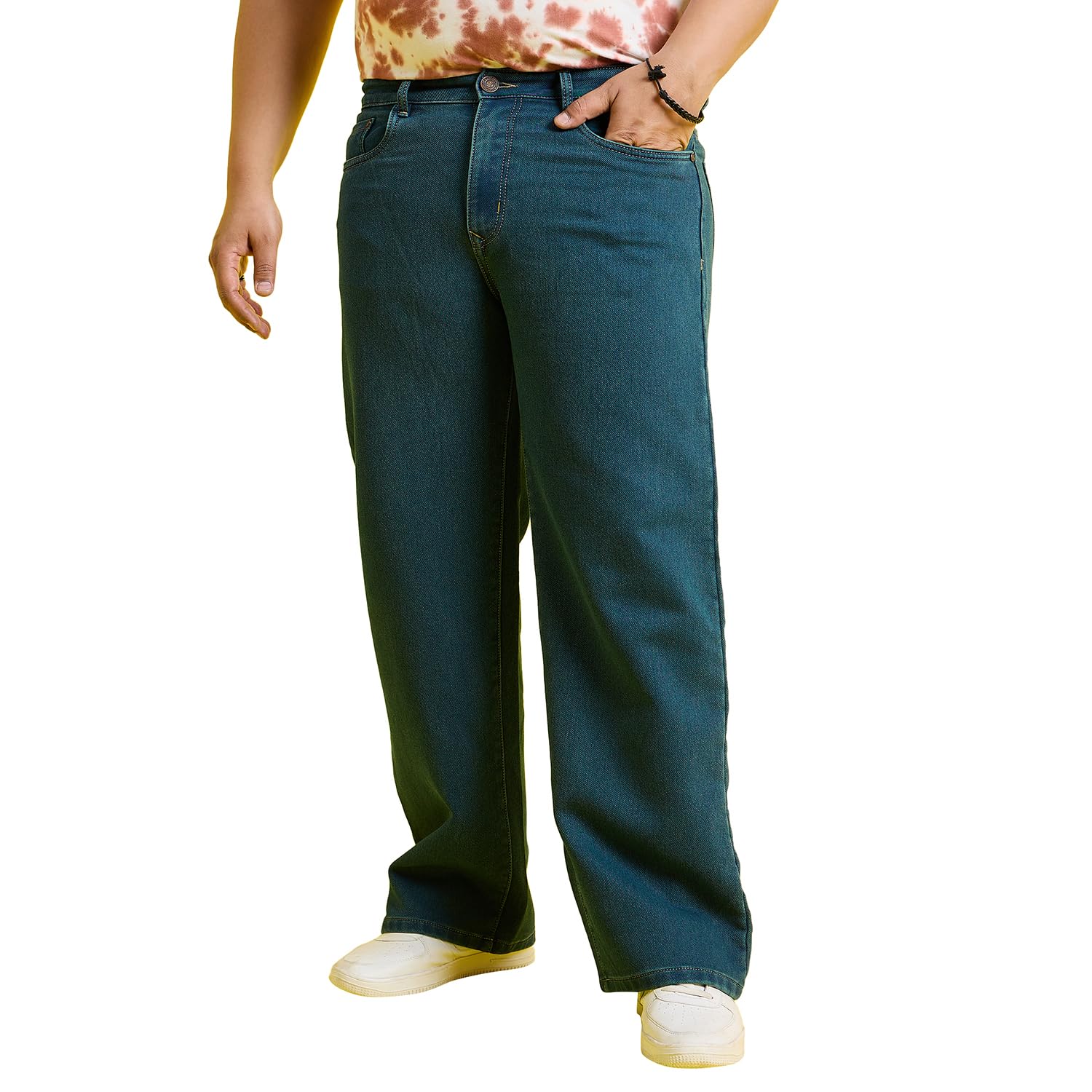 Bigbanana Plus Size Men’s Baggy Fit Solid Jeans