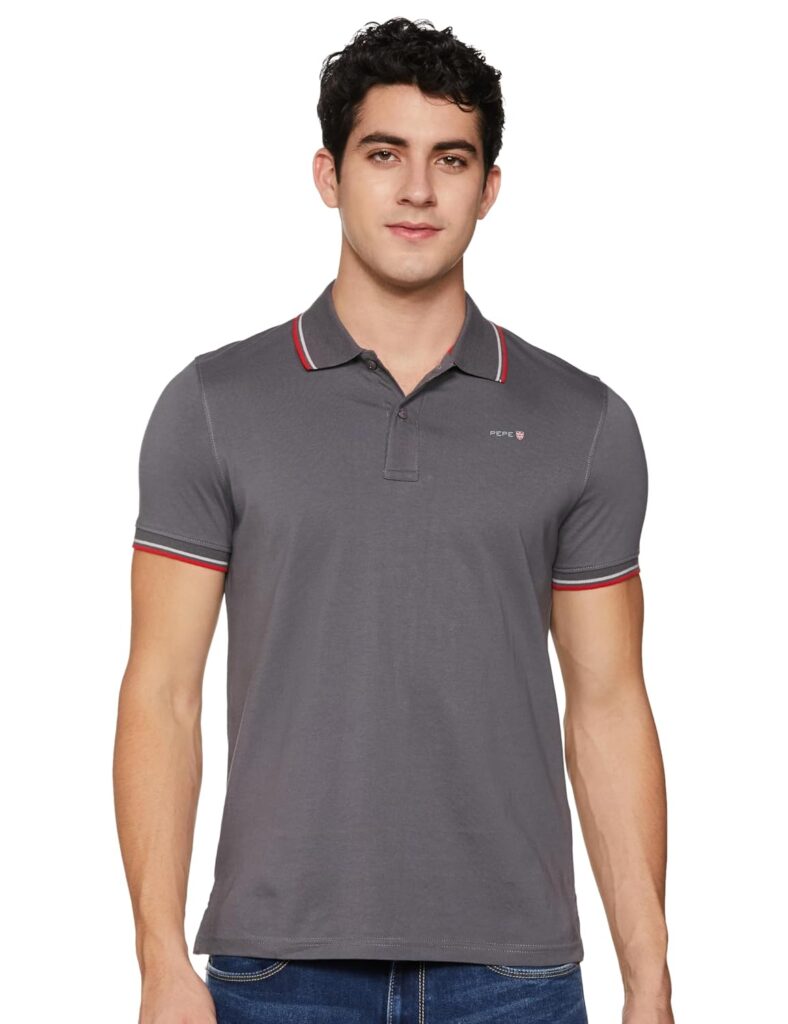 Pepe Jeans Men’s Solid Regular Fit T-Shirt