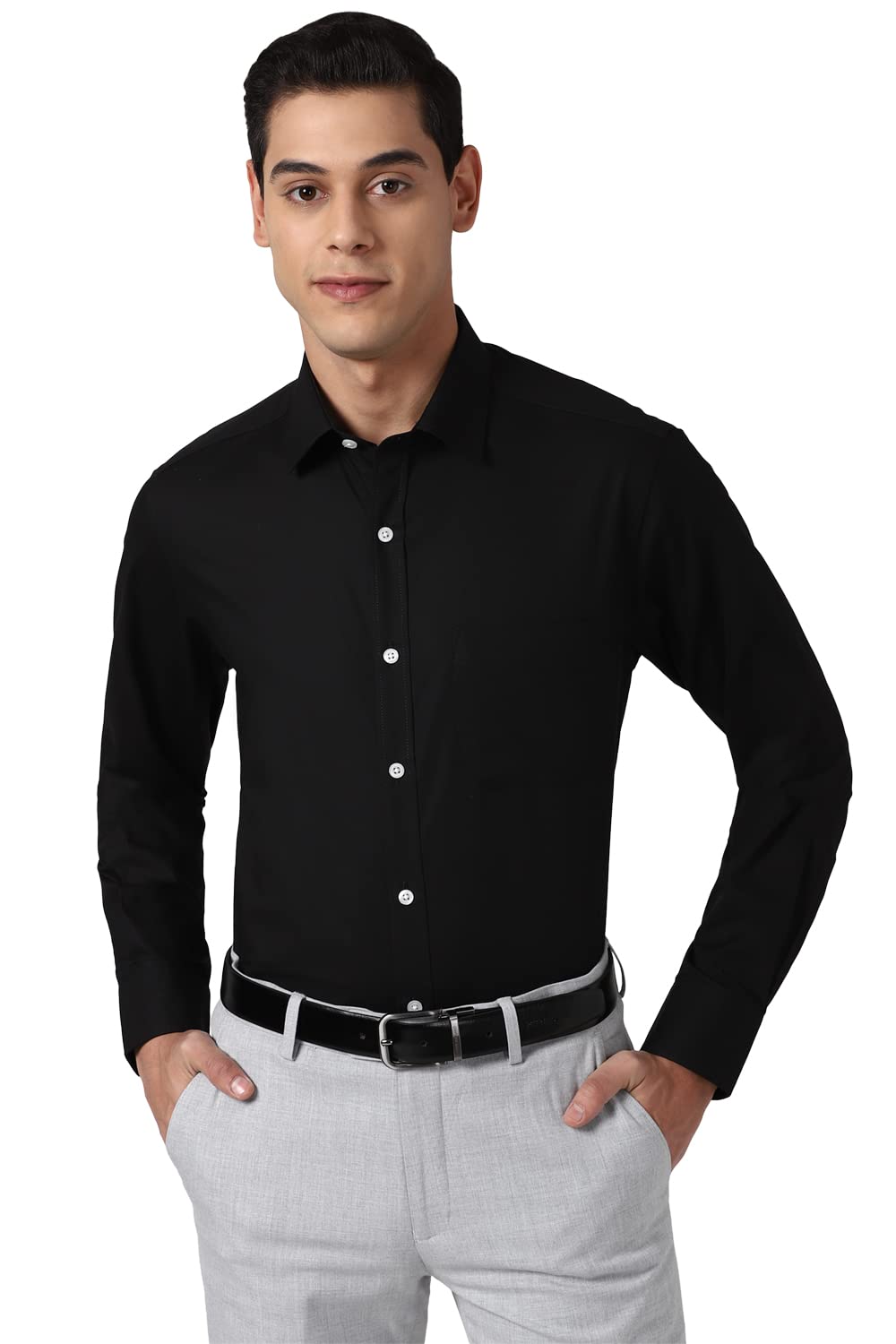 Peter England Men’s Cotton Solid Regular Fit Shirt