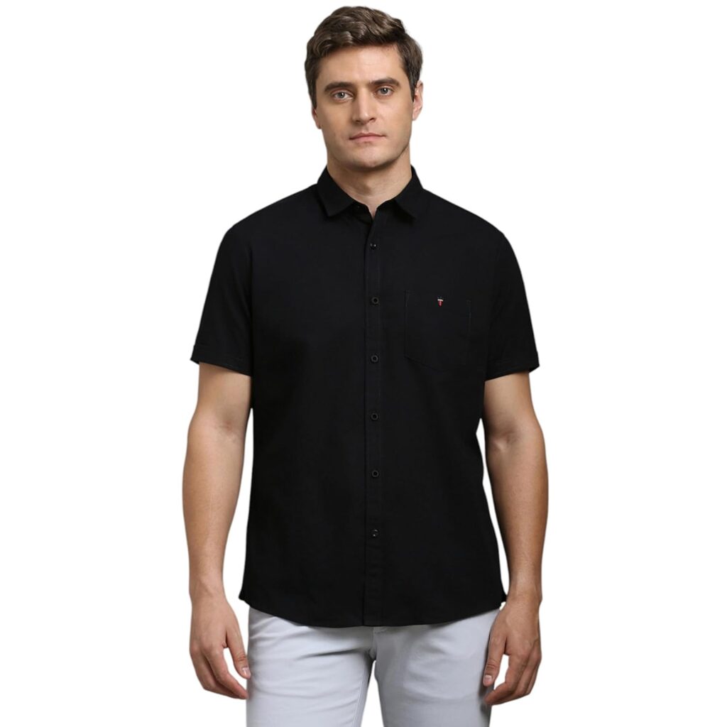 Louis Philippe Men’s Solid Slim Fit Shirt Louis Philippe Men’s Solid Slim Fit Shirt