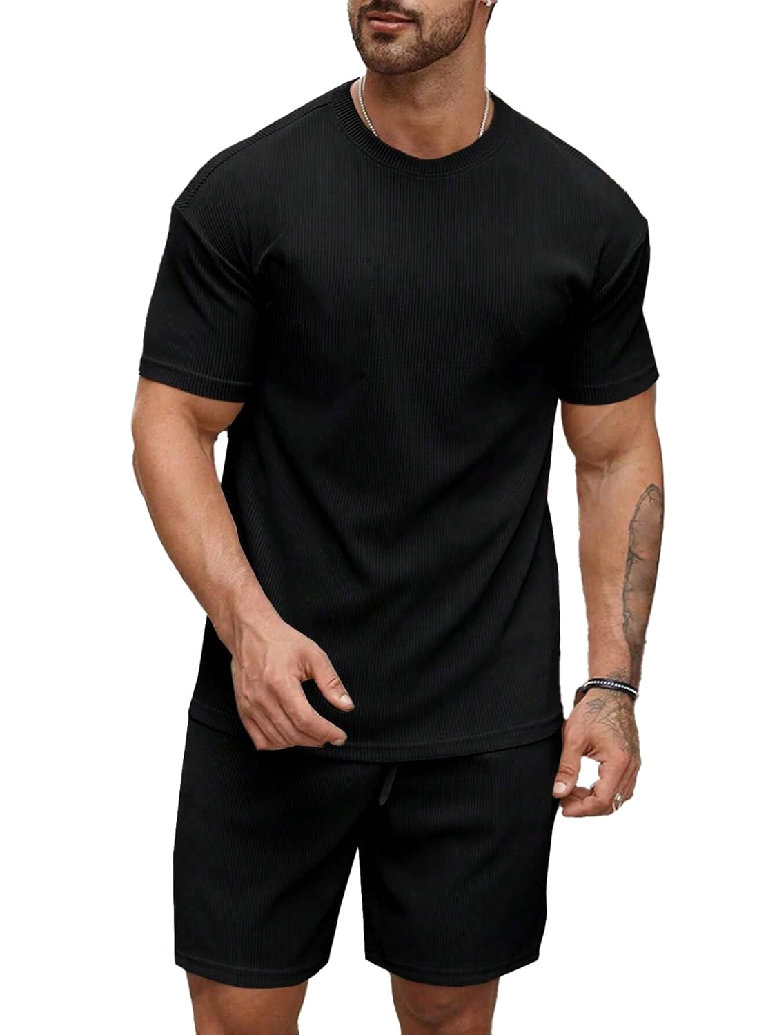 SMOWKLY Men Cotton Pajama Set|| T-Shirt And Shorts Set For Men||Night Wear For Men||Night Suit For Men