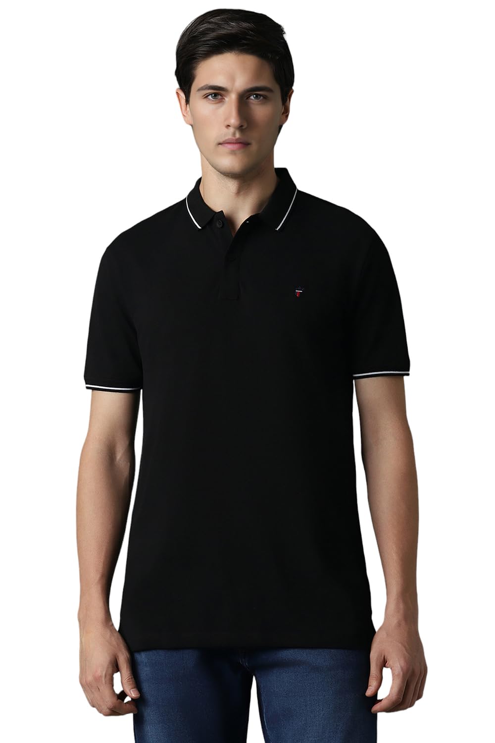Louis Philippe Men’s Cotton Slim Fit Polo T-Shirt