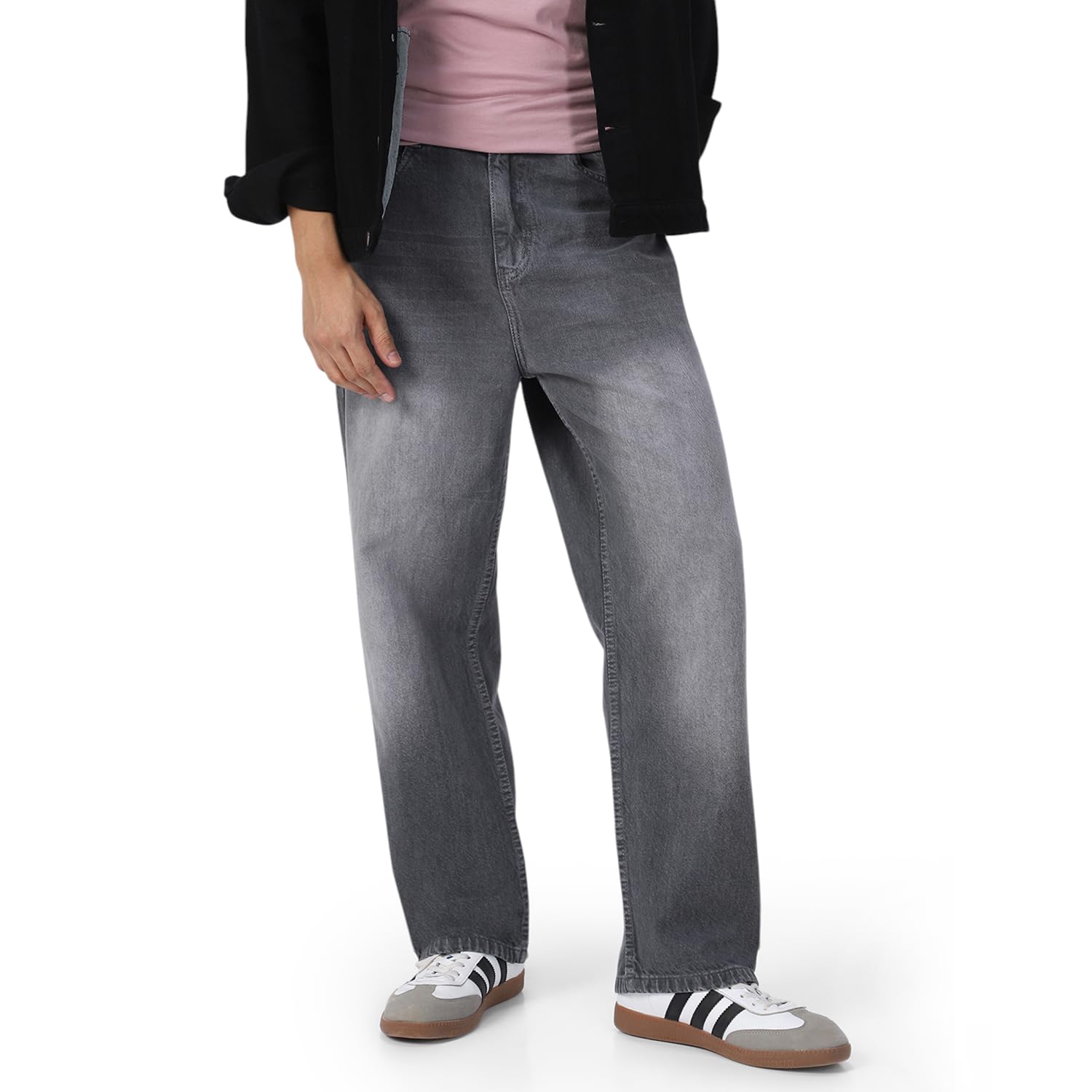 Urbano Fashion Men’s Loose Mid Rise Jeans