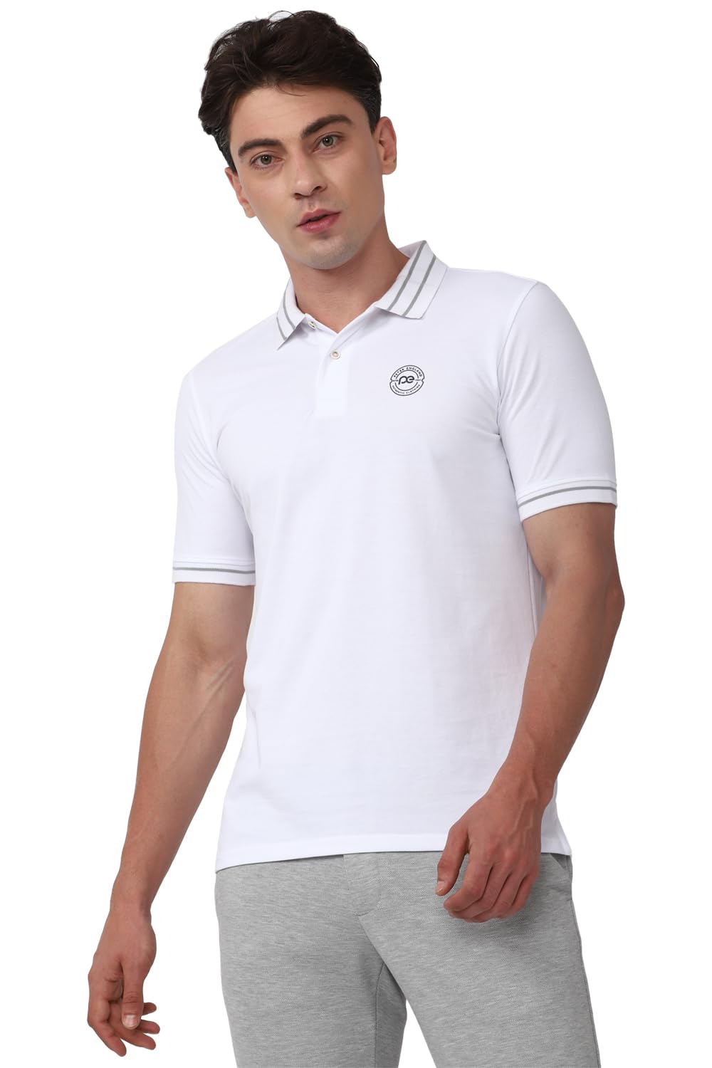 Peter England Men’s Solid Regular Fit Polo Shirt