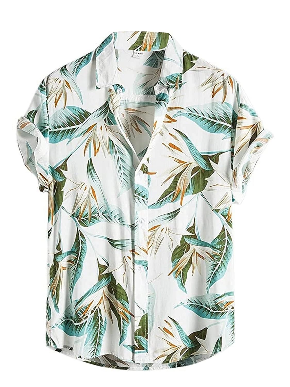 LookMark Men’s Cotton Blend Stitched Half Sleeve (Printed Regular Fit Shirt Elias)
