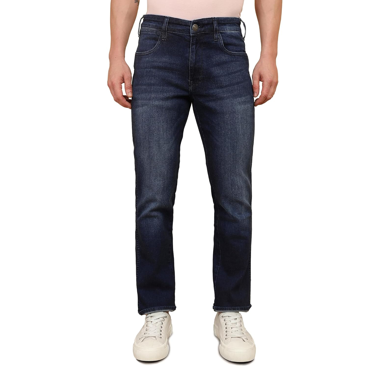 Wrangler Men’s Millard Straight Fit Mid-Rise Jeans
