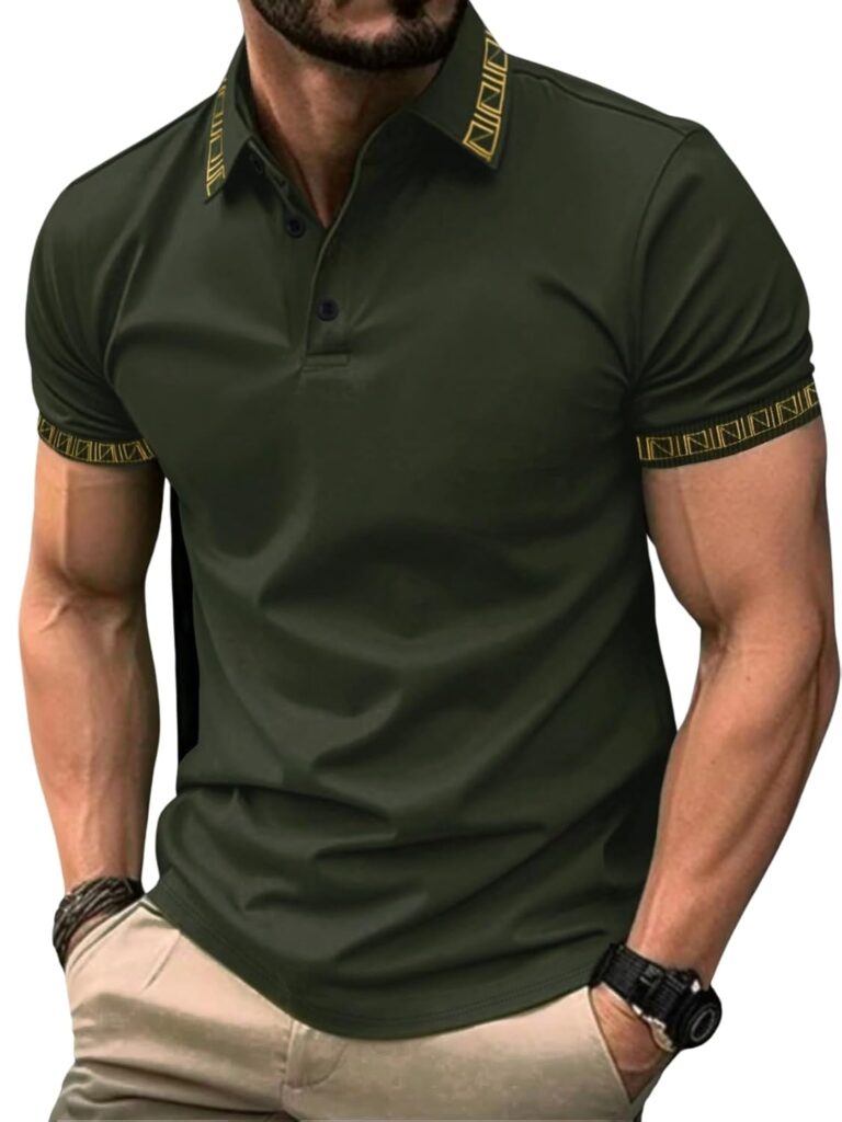 GRECIILOOKS Solid Regular Fit Polo Casual for Men Stylish Latest | Half Sleeve T Shirt