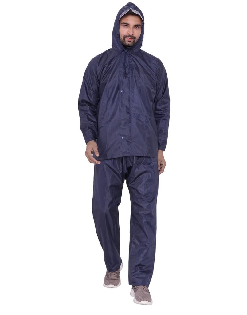 Lymio Raincoats for Men || Men Raincoats Waterproof || Men Raincoat Pair || Raincoats for Men (Blue-Black-Grey)