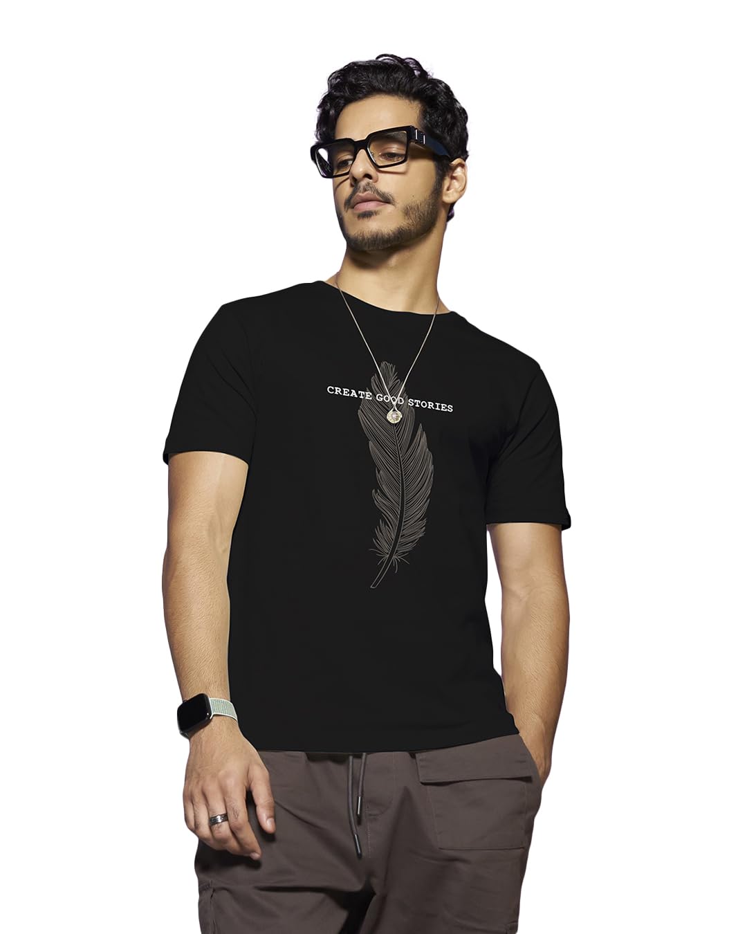 Bewakoof Men’s Printed 100% Cotton T-Shirt – Regular Fit, Round Neck, Half Sleeves