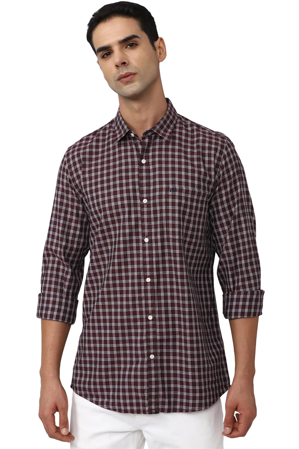 Peter England Men’s Checkered Slim Fit Shirt